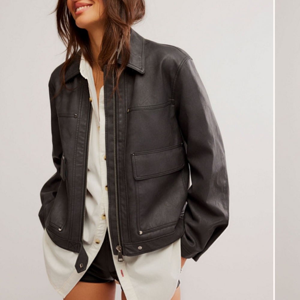Free People Blair Vegan Leather Jacket